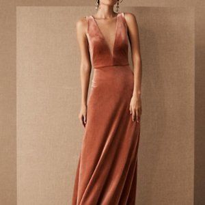 Jenny Yoo Logan Velvet Maxi Dress